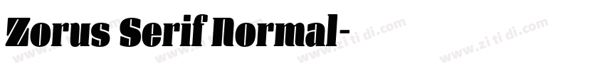 Zorus Serif Normal字体转换